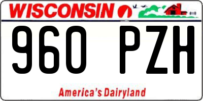 WI license plate 960PZH