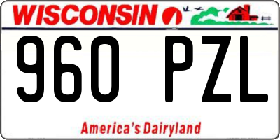 WI license plate 960PZL