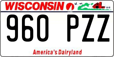 WI license plate 960PZZ