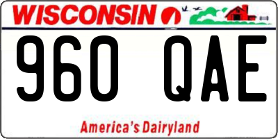 WI license plate 960QAE