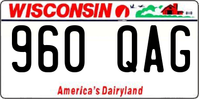 WI license plate 960QAG