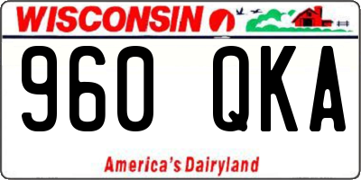 WI license plate 960QKA