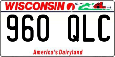 WI license plate 960QLC