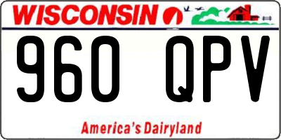 WI license plate 960QPV