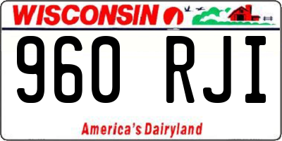 WI license plate 960RJI