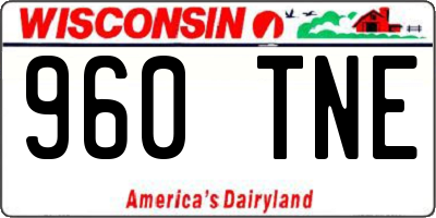 WI license plate 960TNE