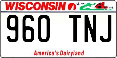 WI license plate 960TNJ