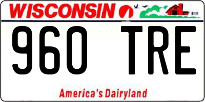 WI license plate 960TRE