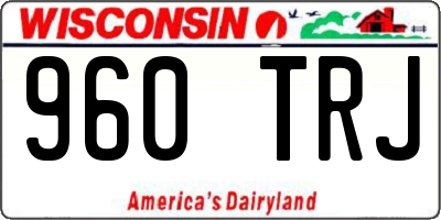 WI license plate 960TRJ