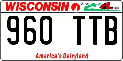 WI license plate 960TTB