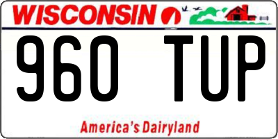 WI license plate 960TUP