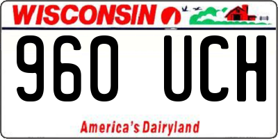 WI license plate 960UCH