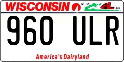 WI license plate 960ULR