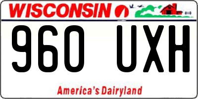WI license plate 960UXH