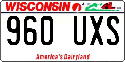 WI license plate 960UXS
