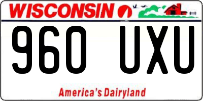 WI license plate 960UXU