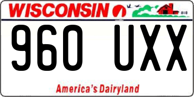 WI license plate 960UXX