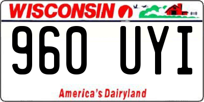 WI license plate 960UYI