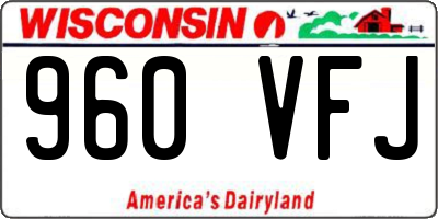 WI license plate 960VFJ