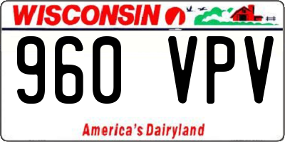 WI license plate 960VPV
