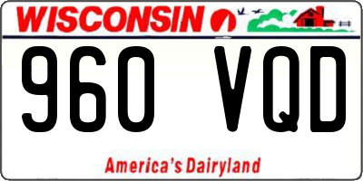 WI license plate 960VQD