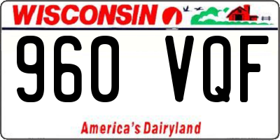 WI license plate 960VQF