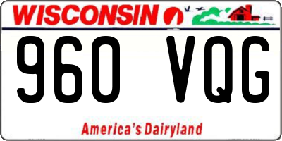 WI license plate 960VQG