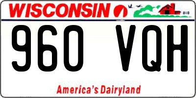 WI license plate 960VQH