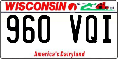 WI license plate 960VQI