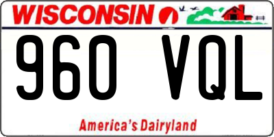 WI license plate 960VQL