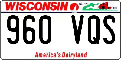 WI license plate 960VQS