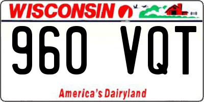 WI license plate 960VQT