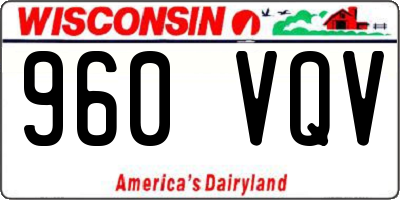 WI license plate 960VQV