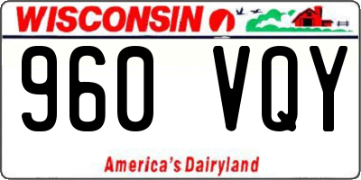 WI license plate 960VQY