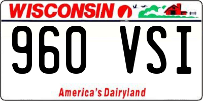 WI license plate 960VSI