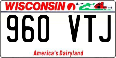 WI license plate 960VTJ