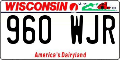 WI license plate 960WJR