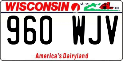 WI license plate 960WJV