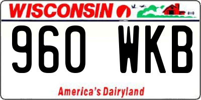WI license plate 960WKB