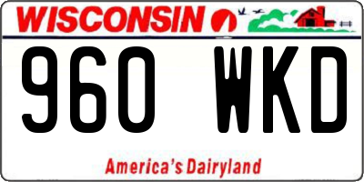 WI license plate 960WKD