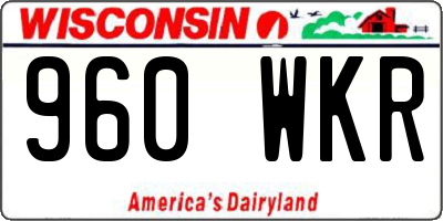WI license plate 960WKR
