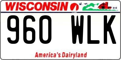 WI license plate 960WLK