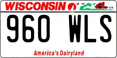 WI license plate 960WLS