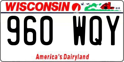 WI license plate 960WQY