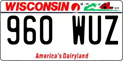 WI license plate 960WUZ