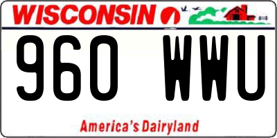WI license plate 960WWU