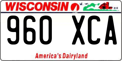 WI license plate 960XCA