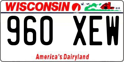WI license plate 960XEW