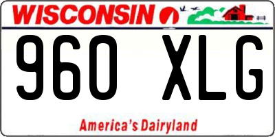 WI license plate 960XLG