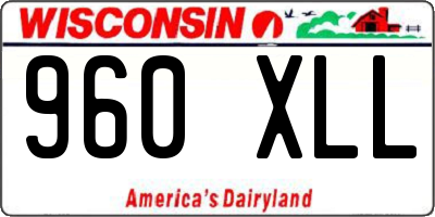 WI license plate 960XLL